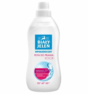 Biały hipoalergiczny detergent Jeleń Barva 1 L
