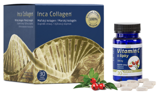 Inca Collagen Kolagen morski 30x3g + DARMOWY Witamina C 30 tabletek