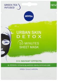 Nivea Urban Skin Detox maska ​​detoksykująca tekstylna 10-minutowa maska ​​do każdego rodzaju skóry