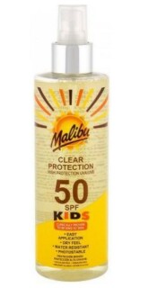 Malibu Kids Clear Protection SPF50 Spray przeciwsłoneczny dla dzieci 250 ml