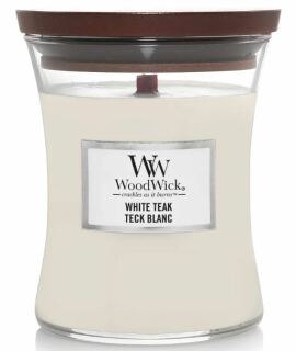 WOODWICK White Teak świeca zapachowa 275 g
