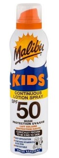 Malibu Kids Continuous Lotion Spray SPF50 balsam przeciwsłoneczny dla dzieci 175 ml