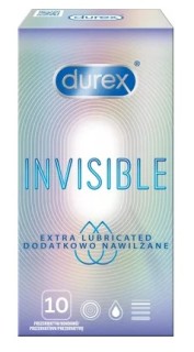 Durex Invisible Extra Thin Extra Lubricated super cienkie super nawilżone prezerwatywy