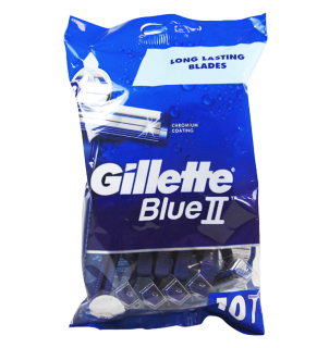 Gillette Blue II instant razors pack of 10 pcs