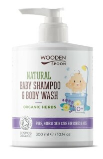 Wooden Spoon Baby żel pod prysznic i szampon do włosów 2w1 z ziołami 300 ml