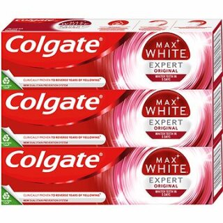 Colgate Max White Expert Oryginalna wybielająca pasta do zębów 3 x 75 ml