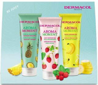 Zestaw upominkowy Dermacol Aroma Moment Mix (żel pod prysznic Tropical 250 ml, żel pod prysznic Juicy 250 ml, żel pod prysznic Exotic 250 ml)