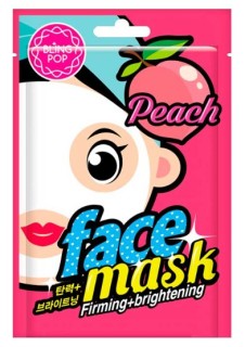 BLING POP Korea zpěvňující a rozjasňující maska na obličej Peach 20 ml