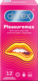 Durex Pleasuremax prążkowane prezerwatywy z wypustkami