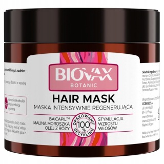 BiBiovax Botanic intensywnie regenerująca maseczka do włosów z chmurką 250 ml