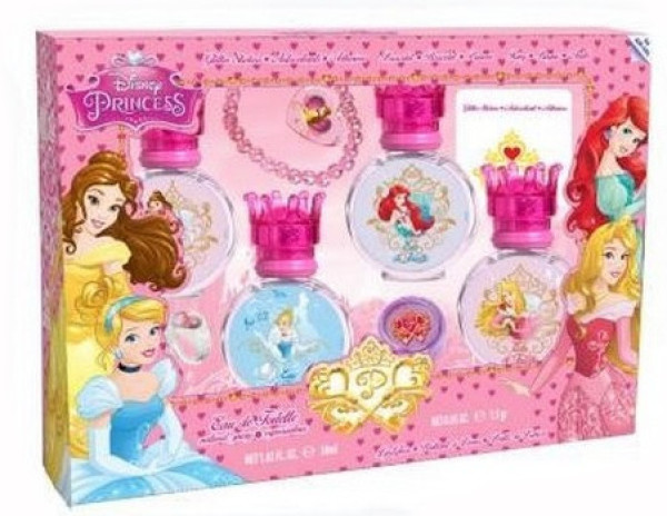 Disney Princess SET - 4x30ml + 1,5g Lip Gloss + ring + bracelet + sticker SET