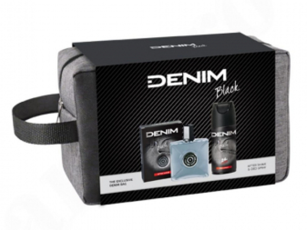 Denim Black Gift set After shave 100ml + deospray 150 ml+ cosmetic bag