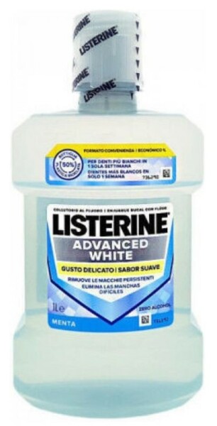 Listerine Advanced White Mild Zero płyn do płukania jamy ustnej 1000 ml